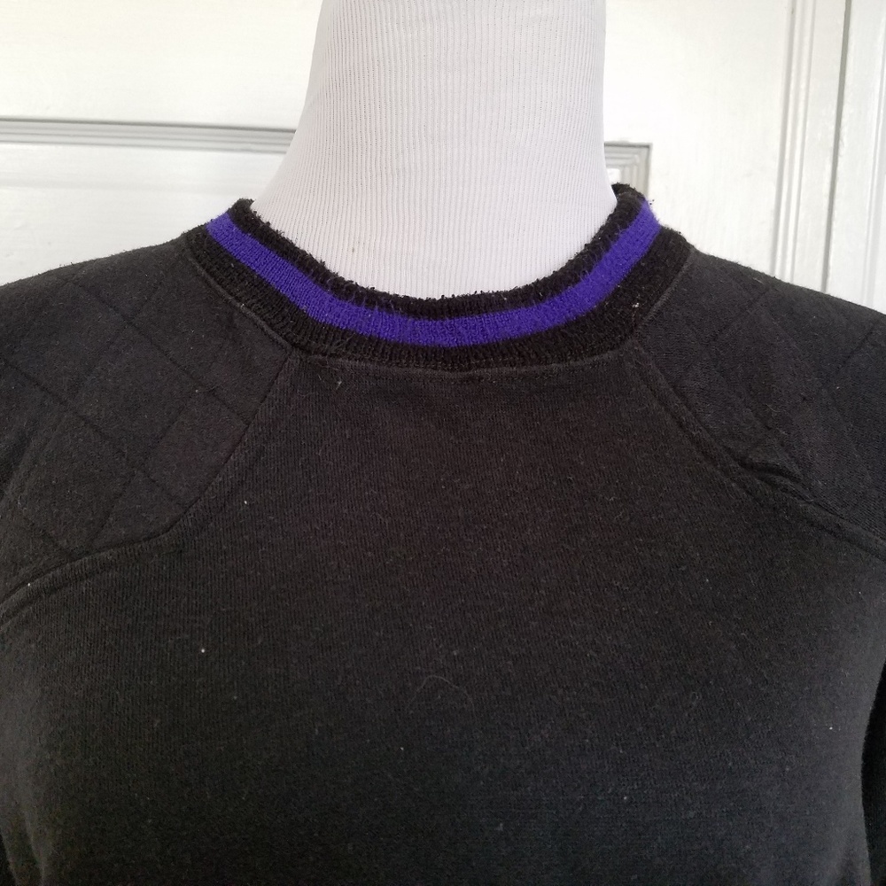Steeple Chase 2X Sweatshirt Black with Purple Trim